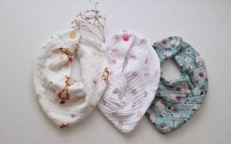 Musselin Halstuch 3er Set 0-1 Jahr